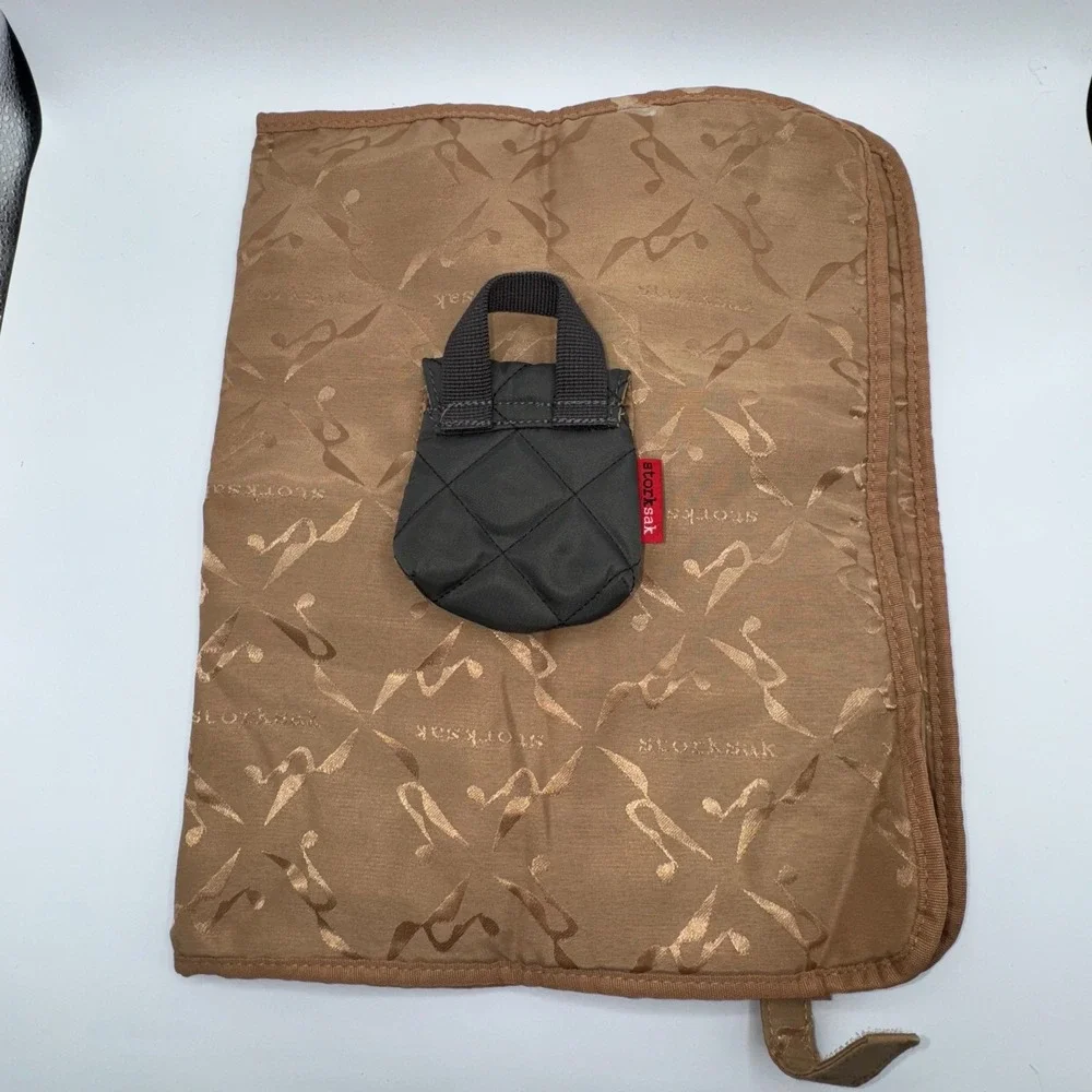 Storksak Bobby Diaper Bag Bottle Bag Pacifier Bag Gray Changing Pad 4‎ Piece Set